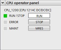 3 Estados operacionais da CPU A CPU pode apresentar os três estados operacionais a seguir: No modo STOP, a CPU não executa o programa e é possível carregar um projeto.