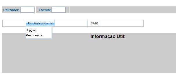 Ao entrar no menu seguinte, deverá seleccionar OP.Gestionária. Dispõe para consulta em Informação Útil, das instruções para preenchimento. 7.