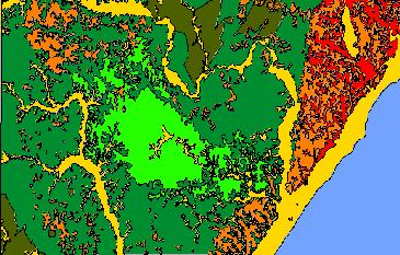 Dados Estáticos Mapas vetoriais rios, estradas, dutos, áreas