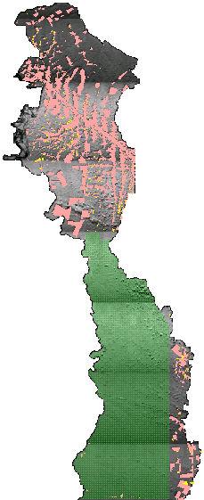 Tabela 2 Resultados quantitativos do desmatamento com base no PRODES e imagens SAR, para o período de 1997 a 2005.