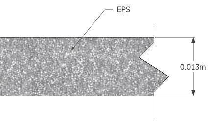 Espessura da Cobertura de EPS: 1,3 cm. 1,92,25 2.8.2.3 Características das Paredes e Coberturas com Capacidade Térmica Alta Também foram modeladas paredes e coberturas com capacidade térmica alta.