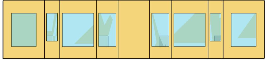 23 (a) Percentual de área de janela e área de ventilação, de 8% e 15%. (b) Percentual de área de janela e área de ventilação, de 12,5% e 25%.
