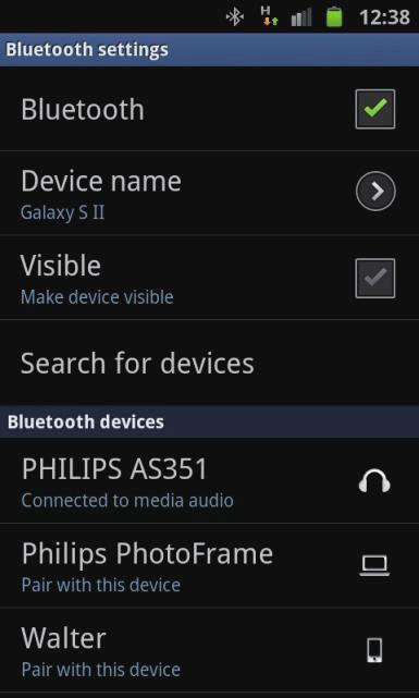 NTRX500»» Depois de estabelecer a conexão Bluetooth, é possível curtir as músicas do telefone no