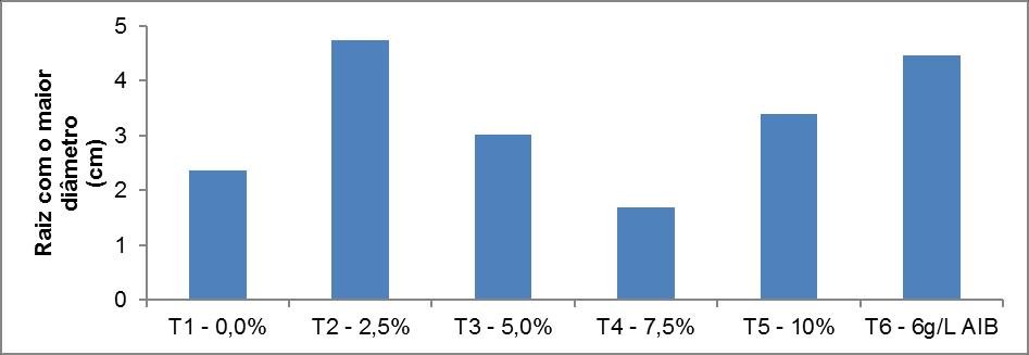 Eder Ferreira Arriel, et al Figura 8 Comprimento da raiz com o maior diâmetro (cm) observada, após a realização