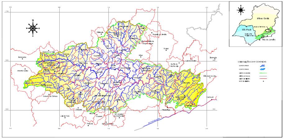 FARAGE, J. A. P. et al. MATERIAL E MÉTODOS Caracterização das áreas em estudo O Rio Pomba nasce nas proximidades de Barbacena-MG, na Serra do Sapateiro (ramificação da Serra da Mantiqueira), a 1.