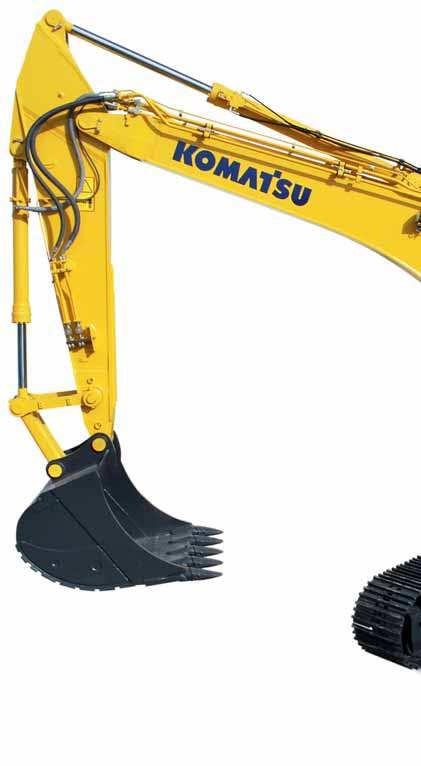 Num relance As escavadoras de rastos Komatsu Série-8 estabelecem novos padrões para os equipamentos de construção.