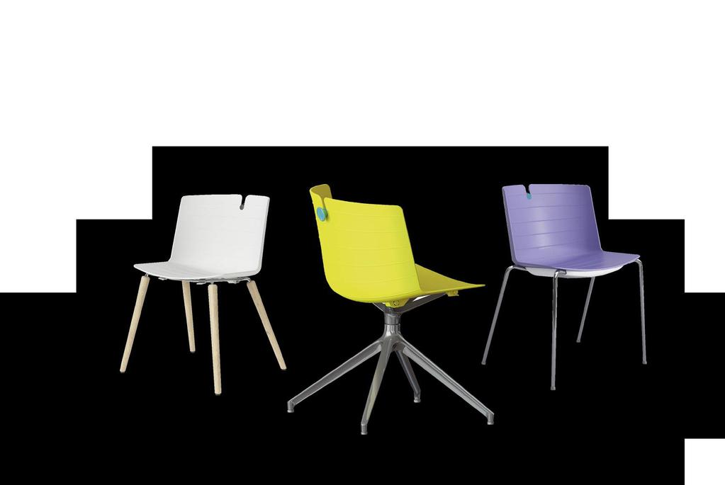 Mork Designed by Orlandini Design Uma linha completa de cadeiras para ambientes comprometidos com a integração dos usuários e valorização do componente social do trabalho,