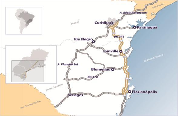 OHL Brasil Portfólio atual: Concessões Federais (2011) Extensão 412,7 km