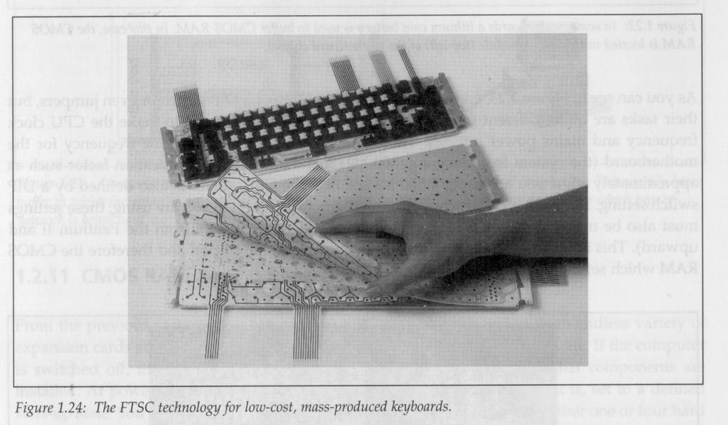 Figura nº 2 Como é um teclado por dentro. Existe um scan code que é transmitido através de um buffer à interface do teclado.