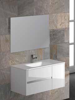 Móvel, lavatorio modelo Jade espelho Acabamento branco 699 499 EUROPEU GARANTÍA