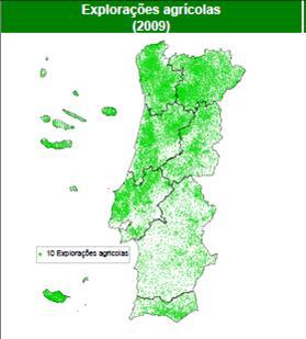 Agricultura Distribuição das explorações e Superfície Agrícola