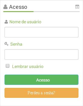 Primeiro acesso: Para acessar a plataforma, vá ao bloco "Acesso" e entre com nome de usuário e senha.
