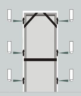 5.5 FIGURAS Parede pronta para pintura fechadura dobradiças Figura 1 Kit porta-pronta fixado Figura 2 - Colocação do conjunto