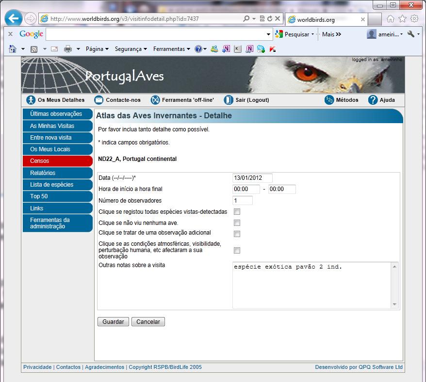 Adicione uma espécie de cada vez. Para isso, digite pelo menos os três primeiros caracteres do género ou do restritivo específico e seleccione a partir lista que irá surgir (ver nota, em baixo).