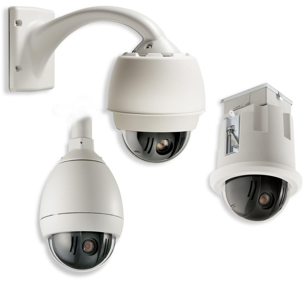 CCTV Sistema de câmaras PTZ inteligentes AutoDome Série 500i Sistema de câmaras PTZ inteligentes AutoDome Série 500i CPUs, câmaras, caixas, comunicações e suportes totalmente substituíveis Gama de