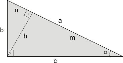 B V = S B H, onde S B é a área da base Triângulo Retângulo A =
