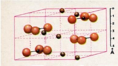 2- em coordenação trigonal planar, como na calcita. z x y Figura 3: Estrutura da aragonita - CaCO3 :Na aragonita o NC do Ca 2+ é 9.