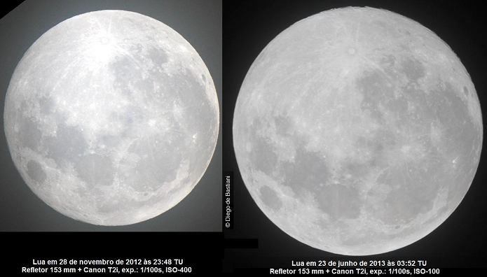 7) Lua Cheia de perigeu em 23 de junho de 2013 Na madrugada do dia 23 de junho de 2013 tivemos uma Lua Cheia de perigeu.