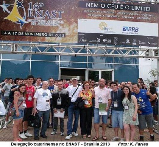 21) O 16º ENAST em Brasília Ao lado temos uma imagem selecionada onde destacamos a participação dos catarinenses na atual edição do ENAST.