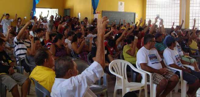 4 Projeto Pesca Solidária Realização: CIA Patrocínio: Petrobras Acordo de Pesca do estuário do Timonha e Ubatuba Reunião da Colônia de Pescadores de Barra Grande Z 6 em Cajueiro da Praia, que aprovou