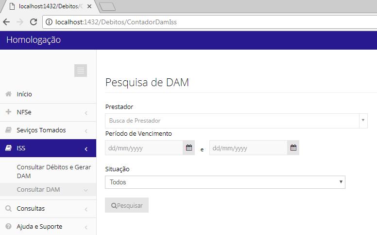 7.2.1 Consultar DAM Para a