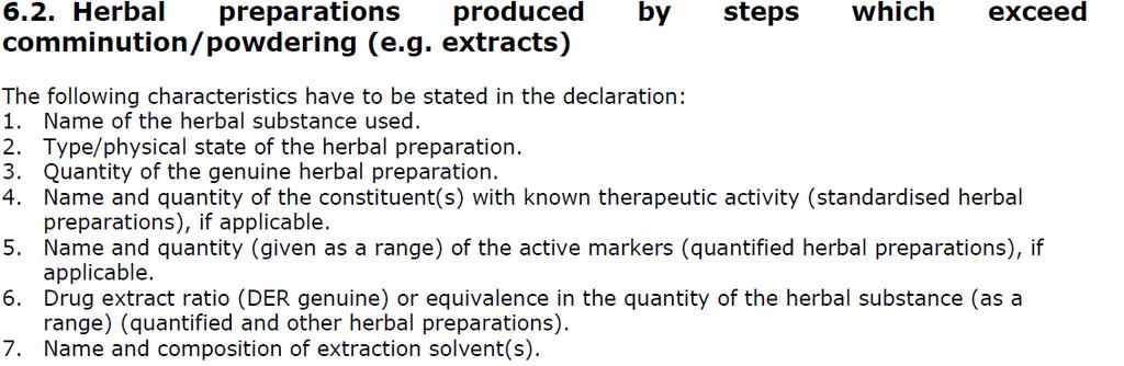 BULA E ROTULAGEM Guideline on declaration of herbal substances and herbal