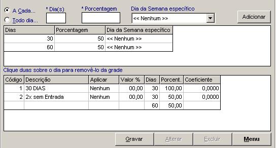 Acréscimo ou Juros que será