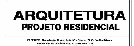 LEGENDA ou CARIMBO Usada para informação, indicação e identificação do desenho nome e logotipo da