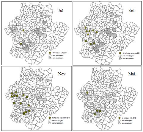 novembro de 2011 e maio de 2012) de amostragem na região de Trás-os-Montes.