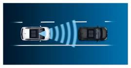 * O 02 Durante a manobra de estacionamento, o sistema ParkPilot avisa-o da existência de obstáculos atrás do automóvel, por meio de sinais sonoros: quanto mais os sensores de ultrassons se