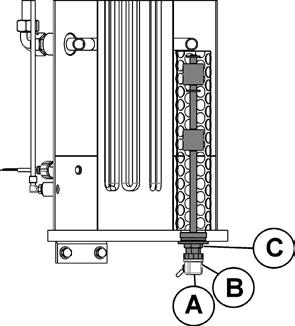 Realização da manutenção Examinar emissor de nível da coluna de vácuo Para desmontar o emissor de nível na coluna de vácuo proceda como segue: 1.