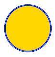 Assim, de modo simplificado, o objeto abaixo (imagem vetorial) poderia ser definido da seguinte maneira: Tipo de Curva = Circunferência Raio = 1 cm Preenchimento = amarelo Contorno = azul Observe