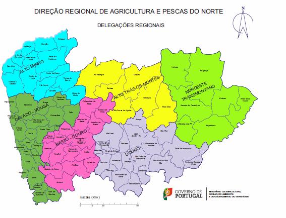 Figura 2 As Delegações Regionais da DRAP-Norte e sua distribuição territorial I. 4.1.