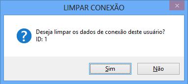 3.3. Limpar conexão Acesse a guia Ferramentas > coluna > Administração > tela Usuários e senhas; Clique com o botão