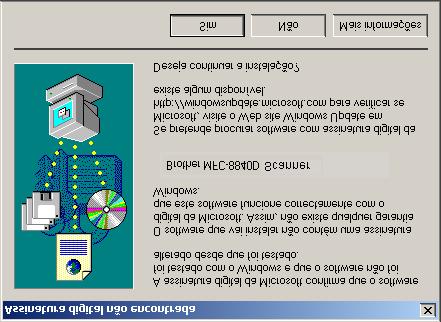 A Para utilizadores de Windows Professional 98/98SE/Me/2000, clique em Seguinte.