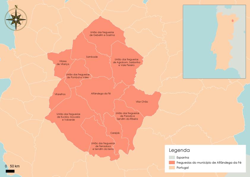 Figura 1 - Localização geográfica do município de Alfândega da