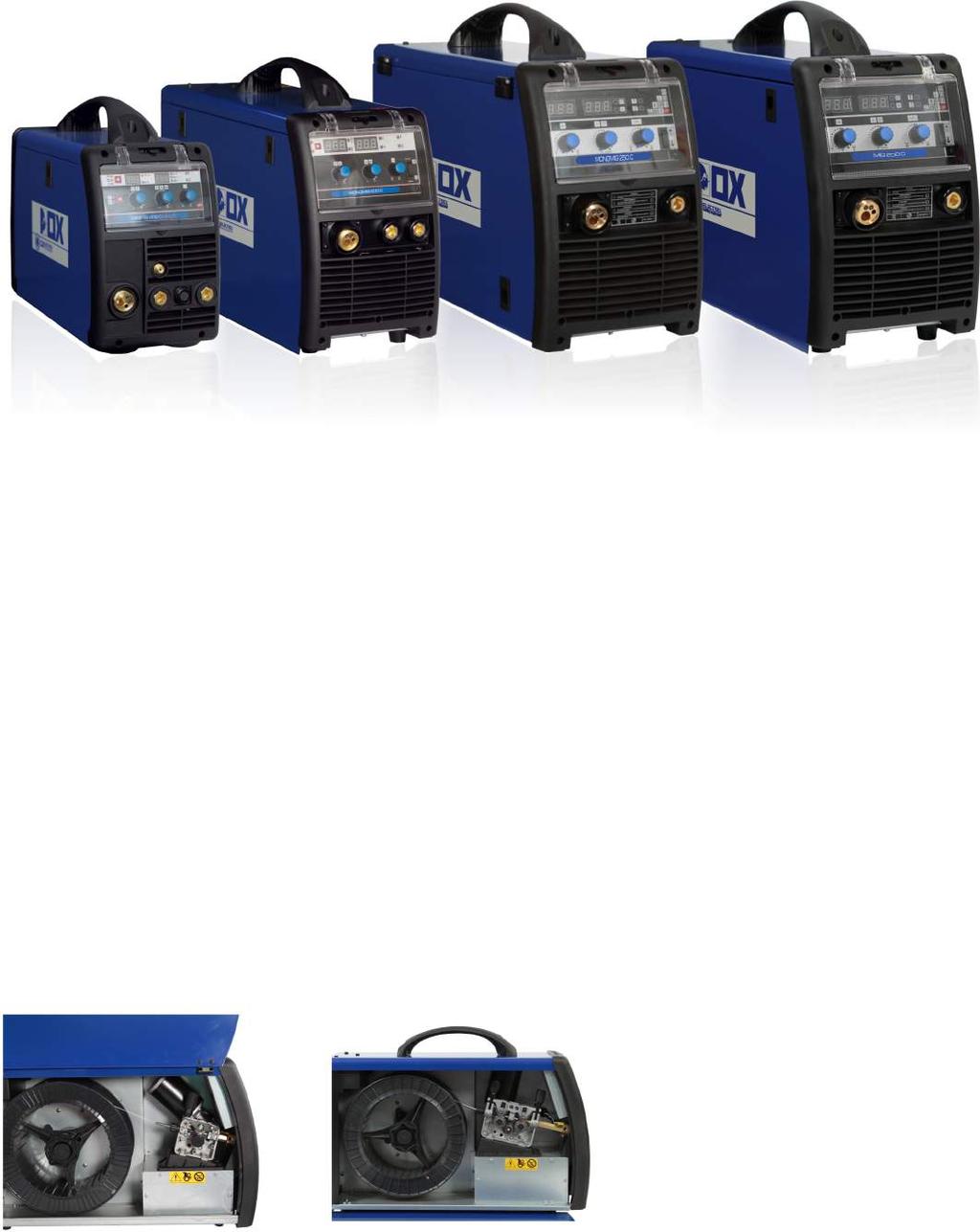 MIG / MG Compact MM LIFTIG MIG/MG COMPCT MINIMIG 200 C MULTI MONOMIG 200 C MONOMIG 250 C MIG 250 C MIG 320 C MIG/MG welding inverter machines, with integrated wire feeder.