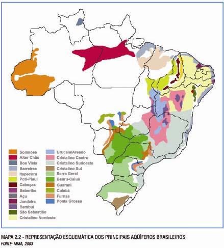 BRASIL Reservas de água subterrânea 112.