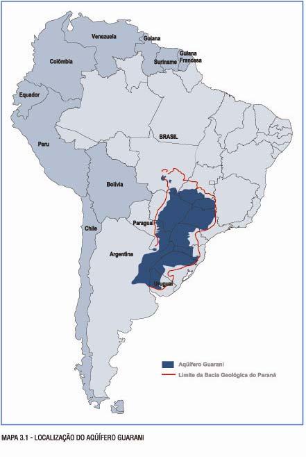 AQÜÍFERO GUARANI. Termo Guarani - Danilo Antón Botucatu - Brasil Misiones - Paraguai Tacuarembó - Uruguai e Argentina. Volume de água área x porosidade x espessura 1.195.