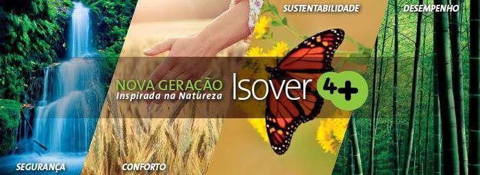 A 4+ é uma nova geração de lã de vidro. Sua cor remete ao tom natural da terra e reforça suas propriedades mais eficientes em relação à sustentabilidade do planeta e do meio ambiente.