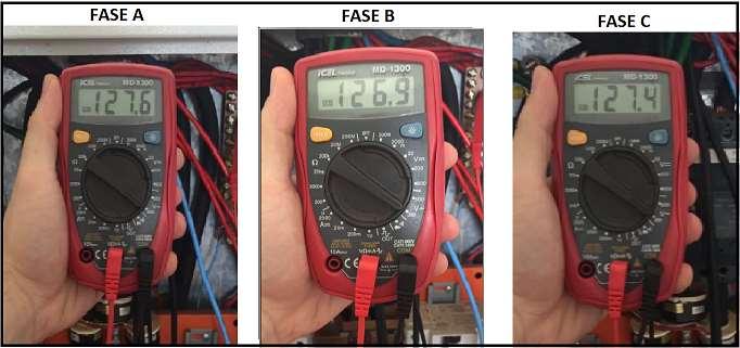 Anexo 3 - Circuito trifásico com inserção bifásica Anexo 4 Medições das fases