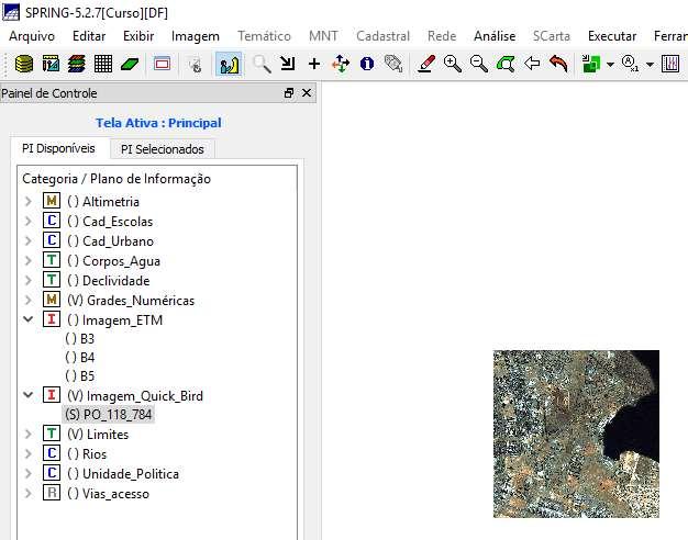 Figura 39: Imagem Landsat. Figura 40: Importação da imagem QuickBird.