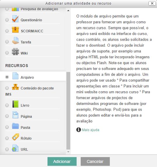 RECURSO / ANEXAR UM ARQUIVO Para anexar algum arquivo o primeiro passo é clicar em Ativar Edição : Role a barra até o Tópico onde o documento deverá ser incluído, clique na opção + Adicionar uma