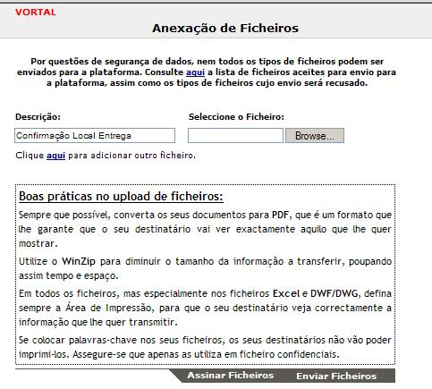 Guia de Utilização da Depois de seleccionar o ficheiro faça clique