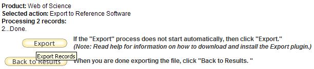 para o EndNote Software para geração automática de