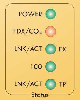 5 SINALIZAÇÃO O CM-1100 possui cinco LEDs de sinalização (Status) posicionados no painel frontal, conforme ilustra a Fig. 10. Na Tab.