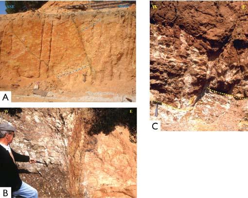Figura 3 Mapa sintético das principais falhas activas identificadas na região do Algarve com a localização dos paleosismitos actualmente identificados.