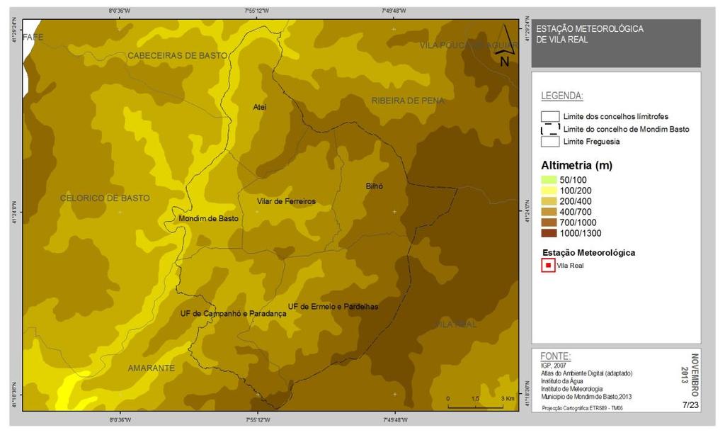 originando os períodos secos. Fonte: Normais climatológicas de Vila Real (1961 1990), IM.