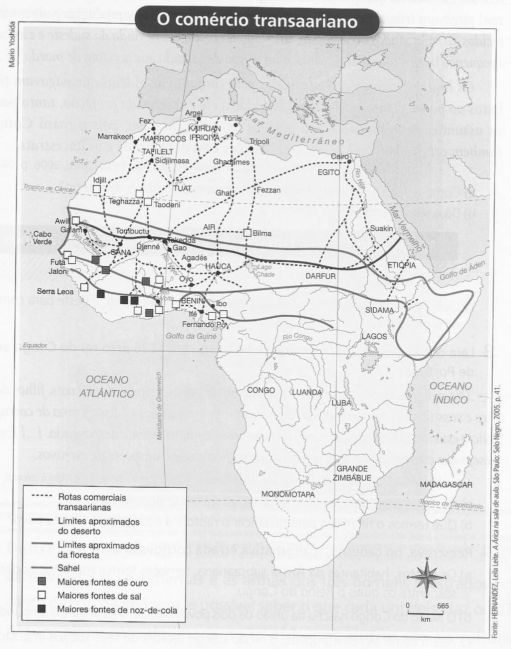 O deserto do Saara servia de zona de passagem no comércio de caravanas, feito pelos povos berberes, que ligava as cidades do sul às do norte e aos portos do Mediterrâneo.