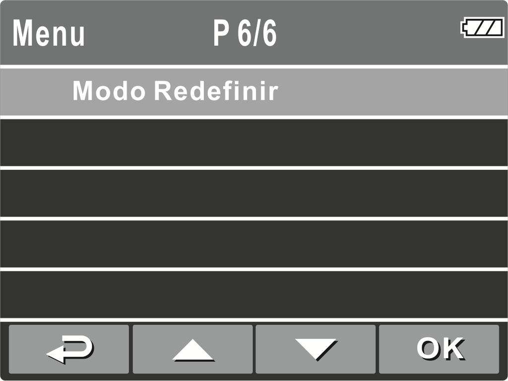 Se a gravação está em progresso, pressione o botão para encerrar a gravação. 2. Pressione o botão para abrir o menu OSD. 3.